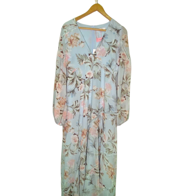 Belle & Bloom Womens  Size L Maxi Dress Blue / Floral / Multicoloured 