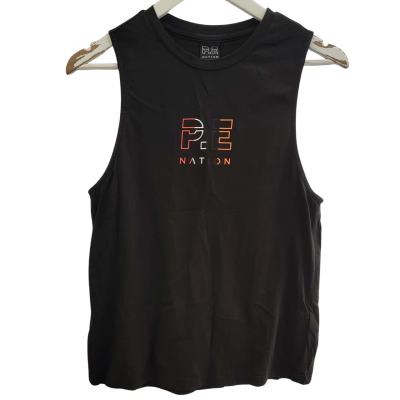 P.E Nation Black Logo Tank Top Size S/P