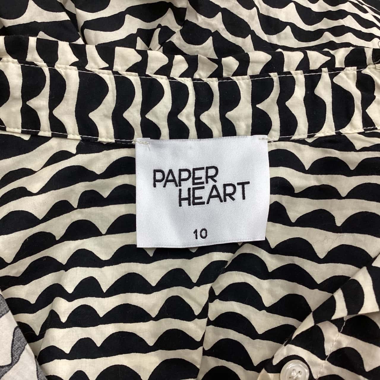 Paper Heart Womens Size 10 Short Sleeve Dress Black / Cream (s) - Used Very Good | Salvos Stores Paper Heart Womens Size 10 Short Sleeve Dress Black / Cream (s) - Used Very Good | Salvos Stores