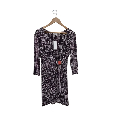 Calvin Klein Womens  Size S Pattern / Purple White Speckled Dress