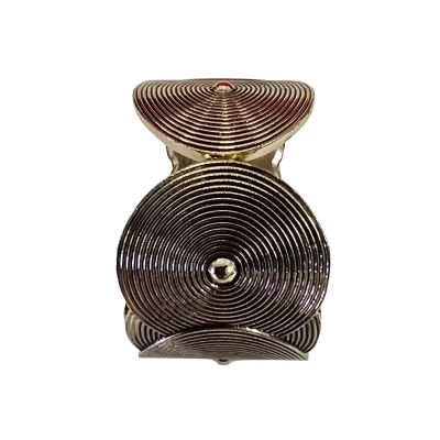  Womens Gold Tone Spring Hinged Bangle