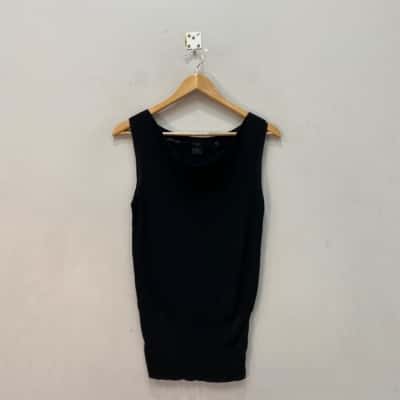 David Lawrence Womens Fine knit Singlet/Vest Size XS Black  