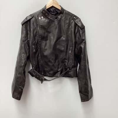 Lioness Womens  Size 8 Bomber Jacket Black  