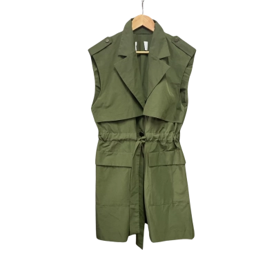 Cue Womens  Size 14 Sleeveless Coat Olive 
