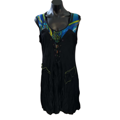 WHISPERS  Womens  Size M Casual Dress Black  / Multicoloured 