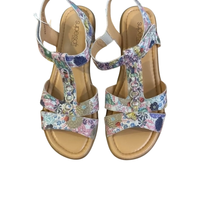 Supersoft By Diana Ferrari Womens  Size 9 Sandals Floral 