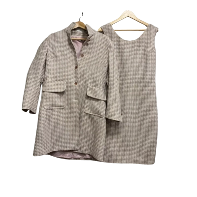 Motto, Womens, Size 14, tan and white jacket and sleeveless dress