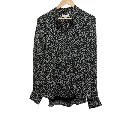 Witchery Womens  Size 16 Long Sleeve Shirt Black  / White 
