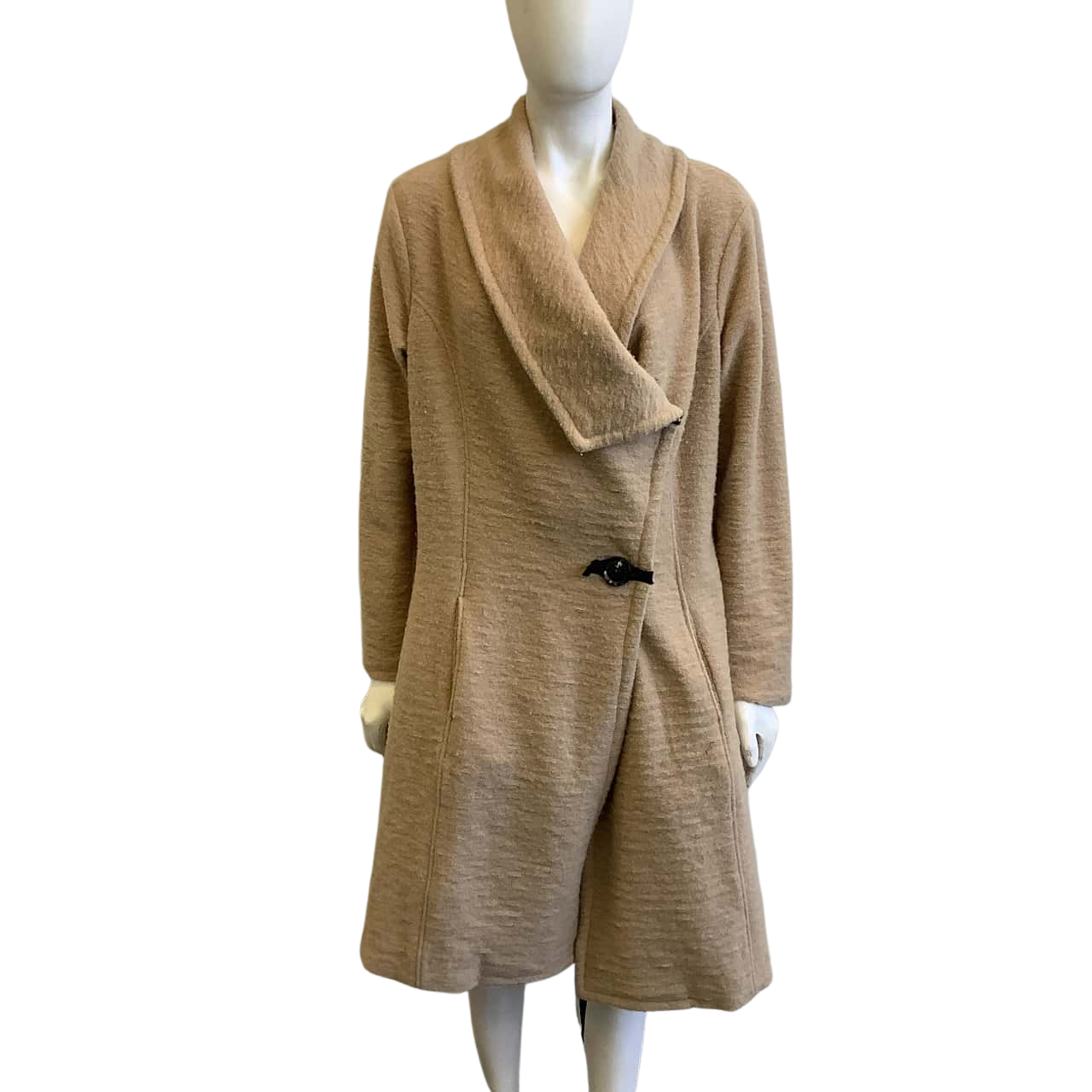 Animale Women's Size 12 Wool Blend Trench Coat Nude (s)