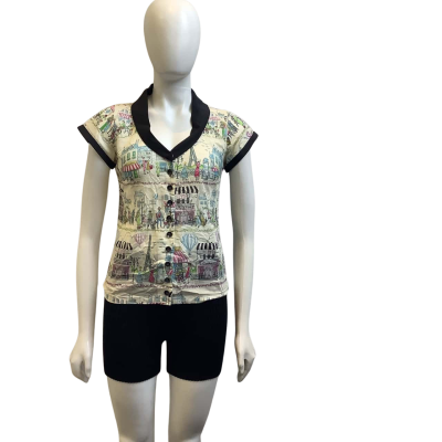 Brand New Kitten DAmour Womens  Size 6 La Petite Boutique Blouse Multicoloured