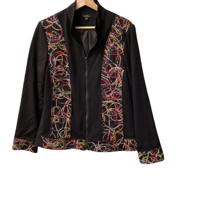 New Cover Womens  Size 12 Blazer Black  / Multicoloured B