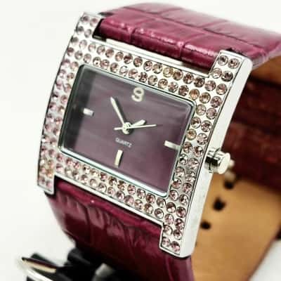 Goldmark Watch With Genuine Leather Strap - Untested/Needs Battery