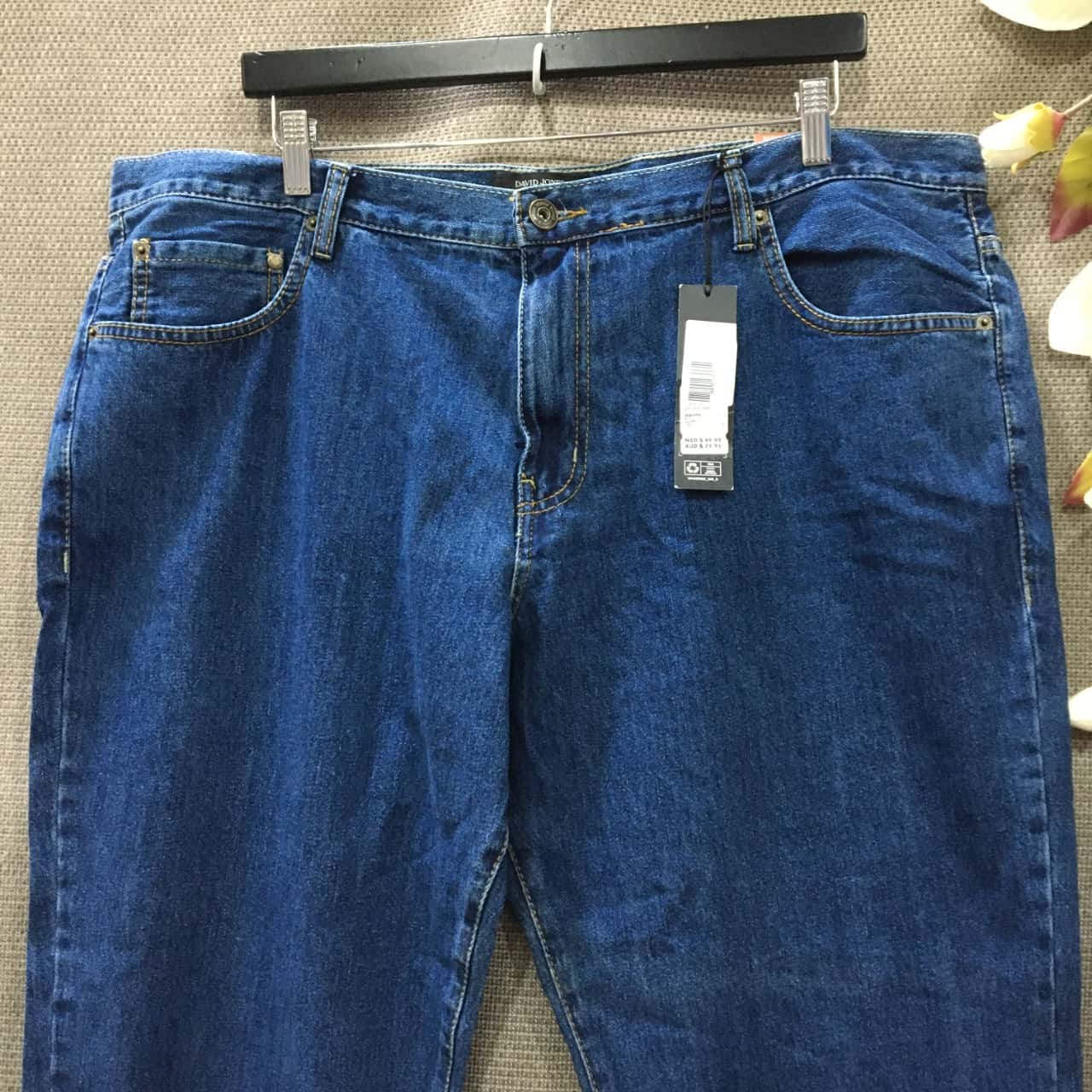 David Jones, Mens Regular Fit Jeans, Size 42, Blue, (RRP 79.95)