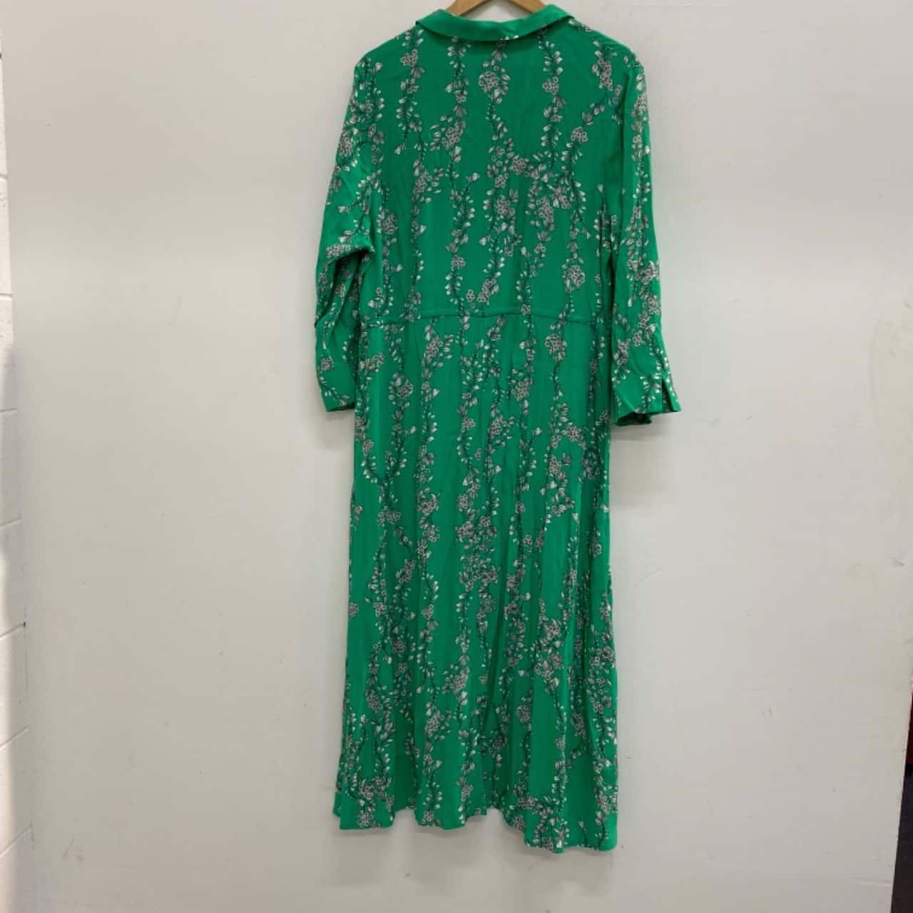 Jeanswest Womens Size 16 Maxi Dress Floral / Green (s)