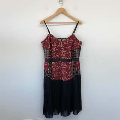 City Chic Black Ruby Obey Me Floral Lace Mini Dress  Size M 