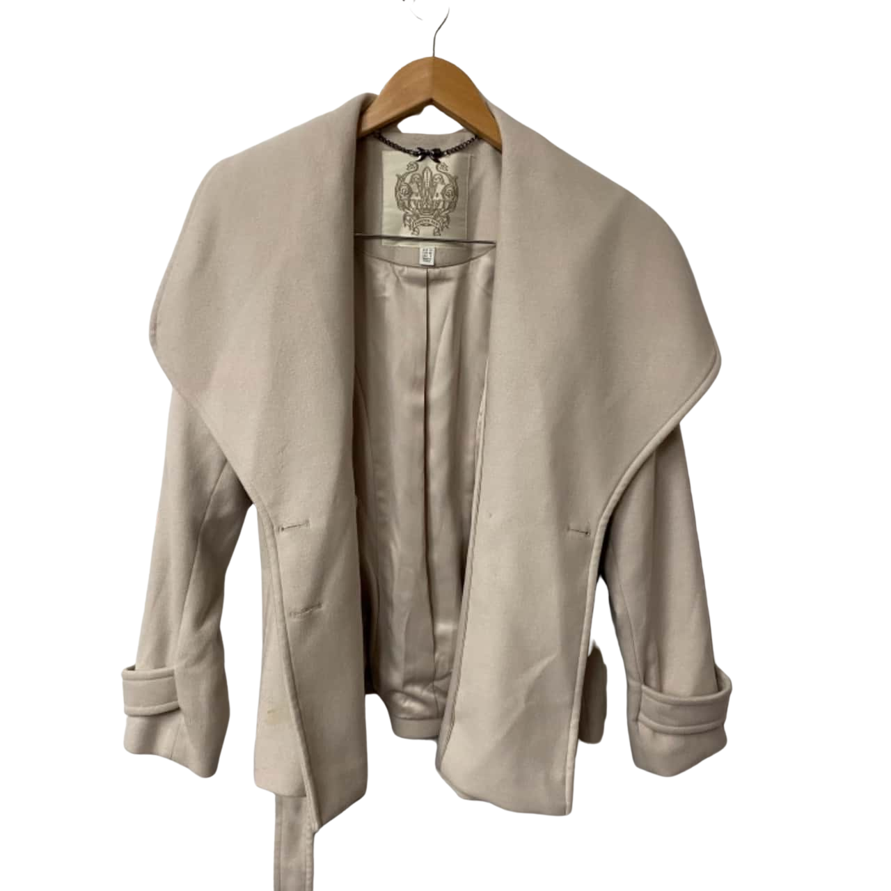 Forever New Womens Size 10 Winter Coat Off White (s)