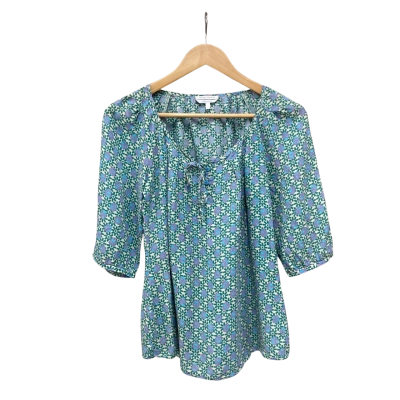 Anna Thomas Womens  Size 8 Silk Blouse Multicoloured 