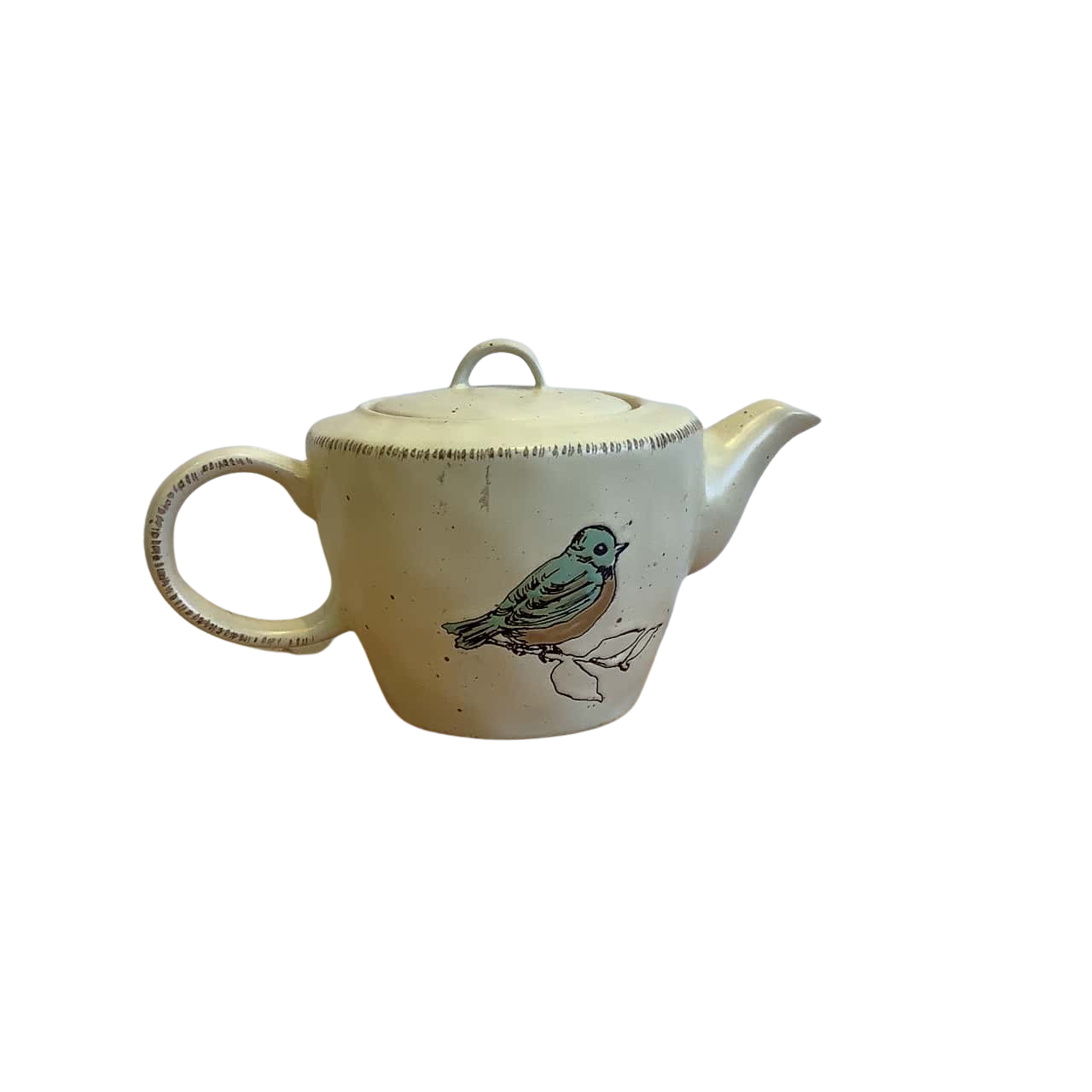 Spectrum Designz Ceramic Teapot Beige with a Swallow Bird (s)