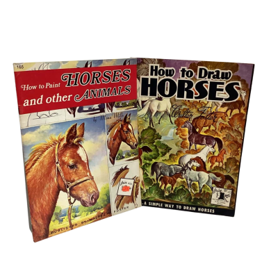 Vintage How to draw Horse and How to paint Horses and other Animals Books