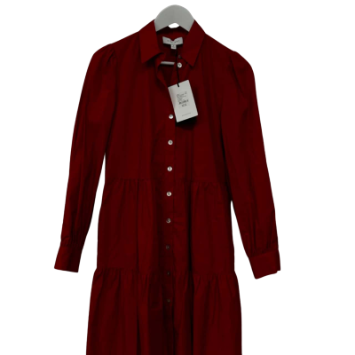 BNWT Witchery Red Button Up tiered shirt dress