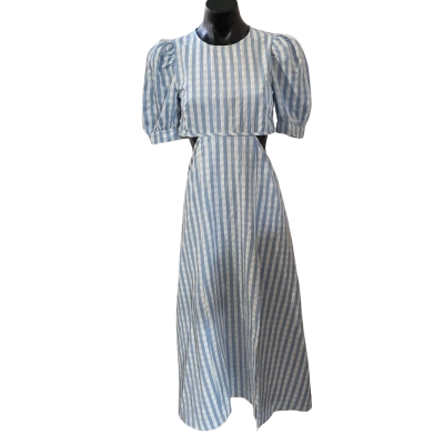 Nunui Womens  Size 8 Casual Dress Checked / White 