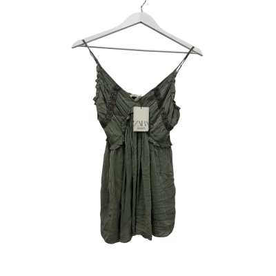 NEW Zara Womens  Size S Cocktail Dress Green 