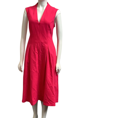 Brand New Cue Womens Size 16 Sleeveless Midi Dress  Pink   