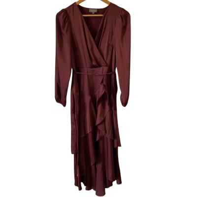 Tokito Womens  Size 8 Maxi Dress Maroon 