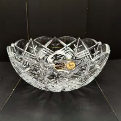 Bohemia Crystal 24% PbO - Lead Crystal Bowl Made In Czech Republic  (office)