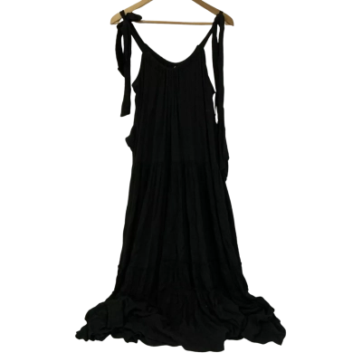 Decjuba Women’s Celeste Tiered Maxi Dress Size M Black Brand New | RRP $159.95 
