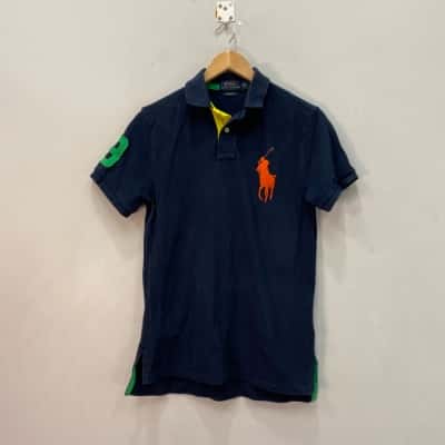 Polo Ralph Lauren Mens  Size S Polo Shirt Blue / Orange 
