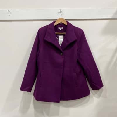 DAMART  Womens  Size 14 Winter Coat Purple 
