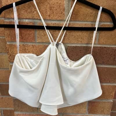 Sheike Womens  Size 8 Halter Neck Top Cream 