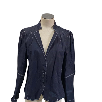 Verge Navy Fitted Jacket Size M