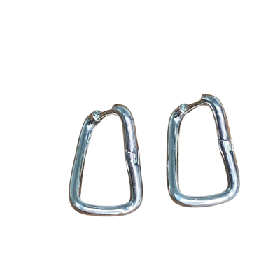 Minimalist Twisted Hoop Silver 925 Earrings