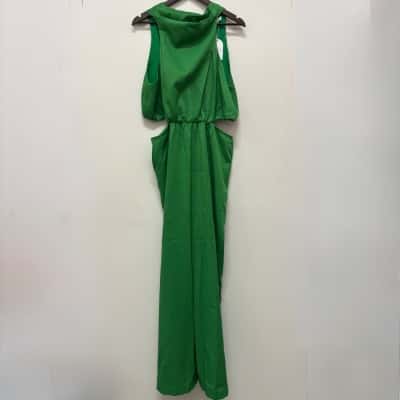 BNWT Billy J Size 16 Green Cut Out Waist Jumpsuit 