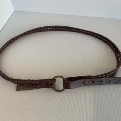 Country Road - Genuine Leather Two Strand Plaited Belt - Medium