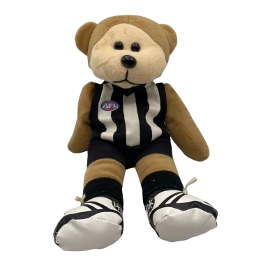 Beanie Kid AFL Collingwood Bear PLUSH