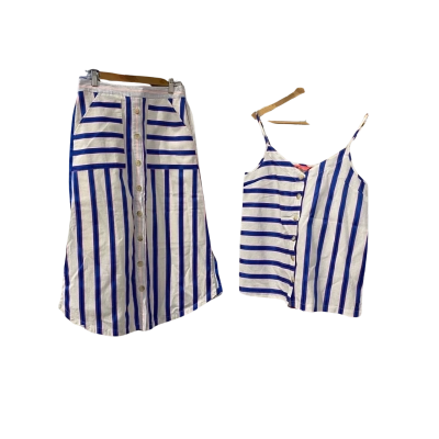 Joules Womens  Size 10 & 12 Top&skirt set Blue / Pink  / Striped / White 