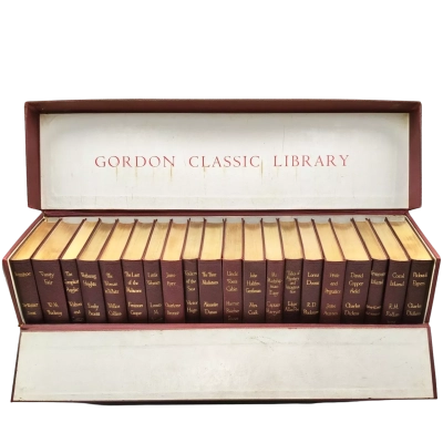Vintage Box Set Gordon Classic Library - 20 Classic Novels In Very Good Condition. See Pics For Titles