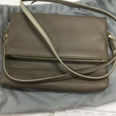 Oroton Womens Brown Leather Cross Body Bag 