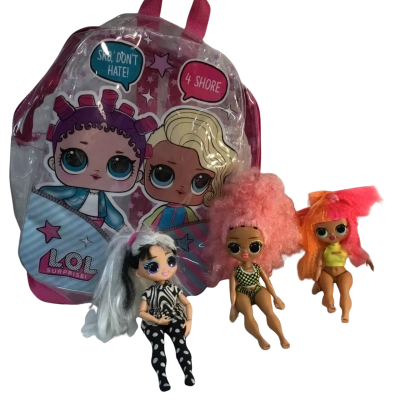 LOL Dolls as pictured andBackpack