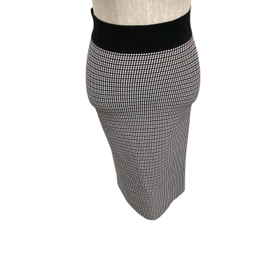 Saba Womens  Size XS Pencil Skirt Black  / Checked / White 