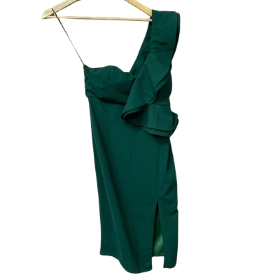 BNWT HELLO MOLLY Womens Size 12 Green One Shoulder Dress
