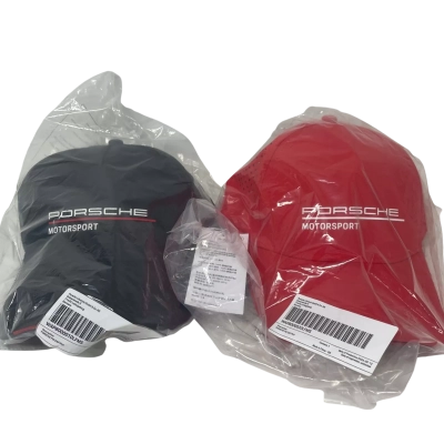 Porsche Motorsport  Mens Adjustable Fit Hat Black  / Red 