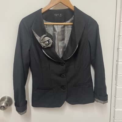   AGUISH Womens  Size 2 Blazer Black  