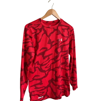 “Under Armour” Mens- Coldgear long sleeve top-  Size S -Red 