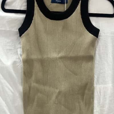 Elpam knit Top Cream & Black Size M