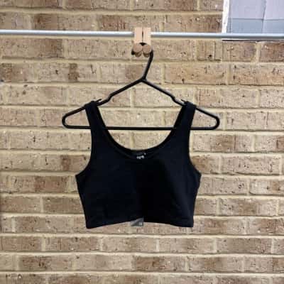 Freddy Womens black cropped top Size M 