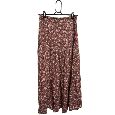Jeanswest Womens  Size 10 Maxi Skirt / Tiered Skirt Brown / Floral / Pink  